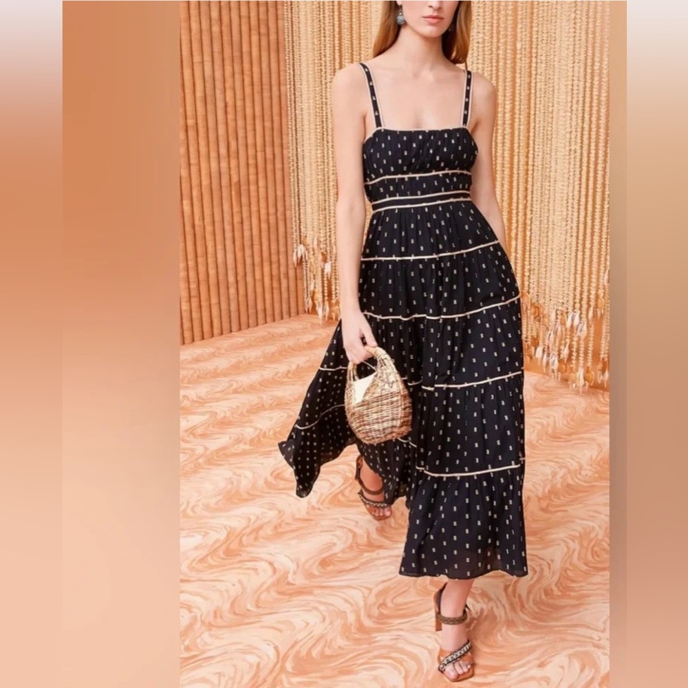 Ulla Johnson Clemente Midi Black Dress Sz 4